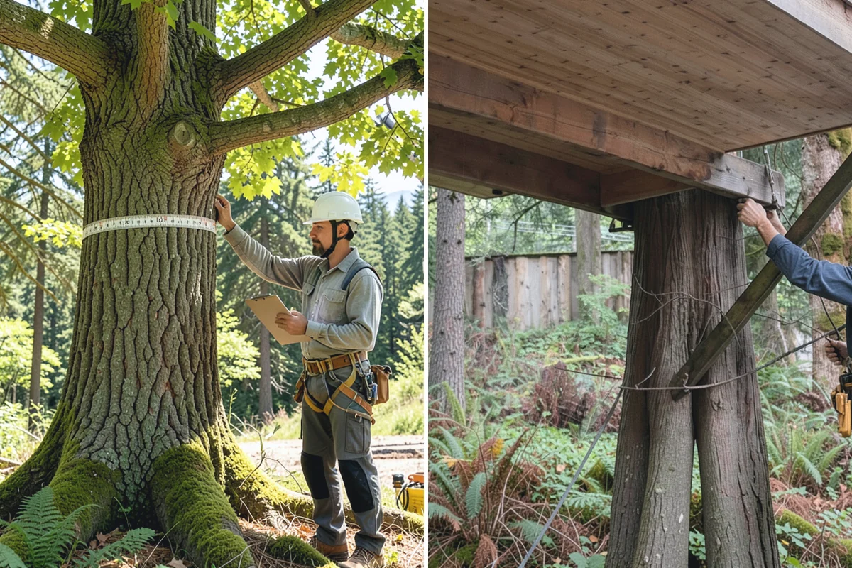 Right-of-way clearing in Roy, Pierce County, WA - Assess the site and mark features to protect