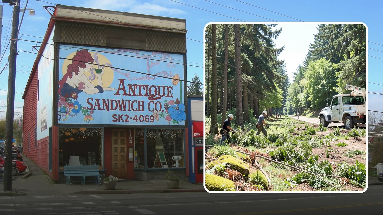 Right-of-way clearing in Ruston, Pierce County, WA - The clearing of vegetation along easements and access corridors.