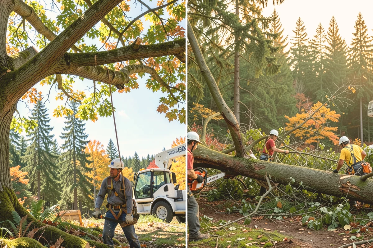 Right-of-way clearing in Sammamish, King County, WA - Assess the site and mark features to protect