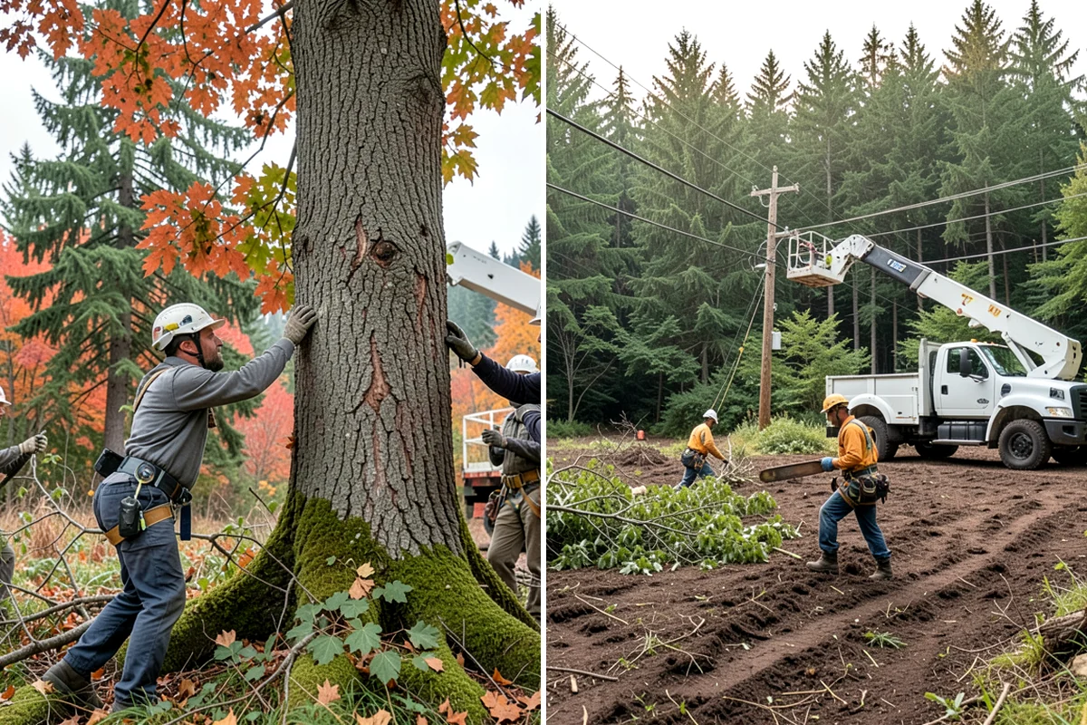 Right-of-way clearing in Shoreline, King County, WA - Assess the site and mark features to protect