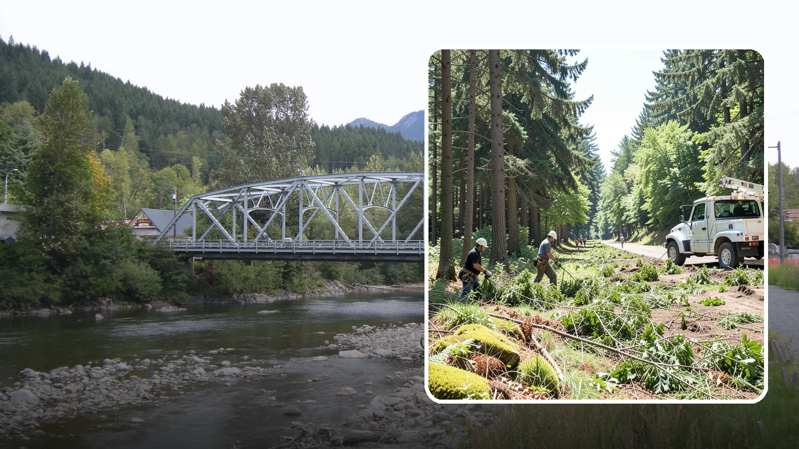 Right-of-way clearing in Skykomish, King County, WA - The clearing of vegetation along easements and access corridors.