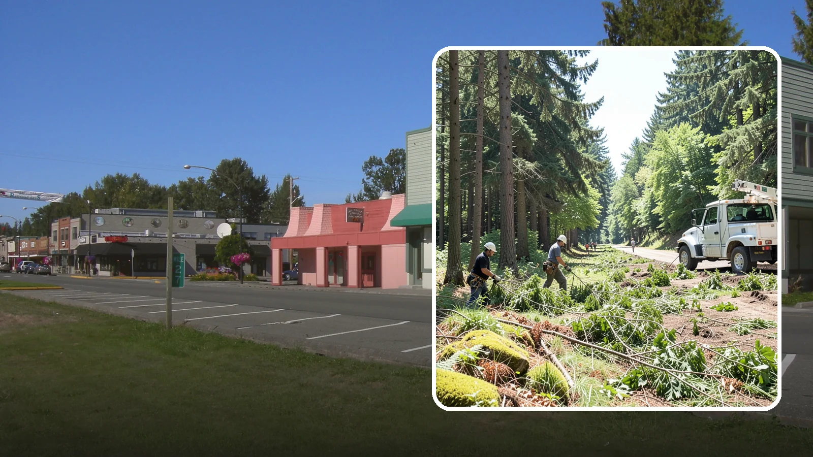 Right-of-way clearing in Snoqualmie, King County, WA - The clearing of vegetation along easements and access corridors.