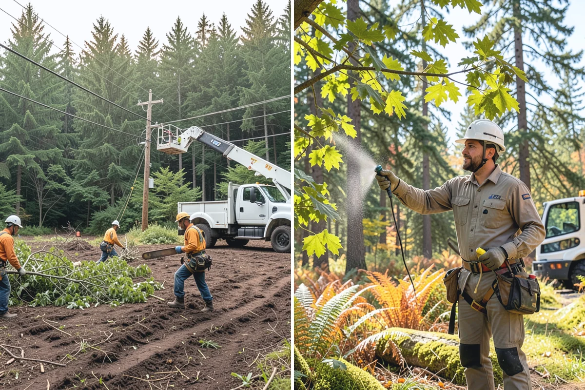 Right-of-way clearing in South Prairie, Pierce County, WA - Assess the site and mark features to protect