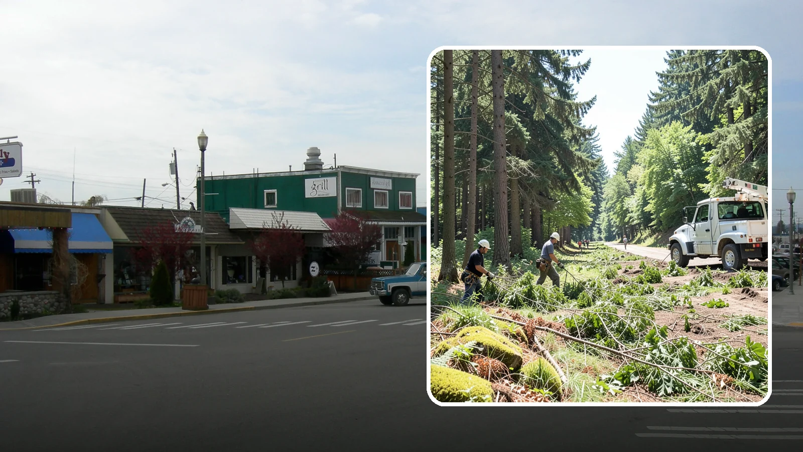 Right-of-way clearing in Stanwood, Snohomish County, WA - The clearing of vegetation along easements and access corridors.