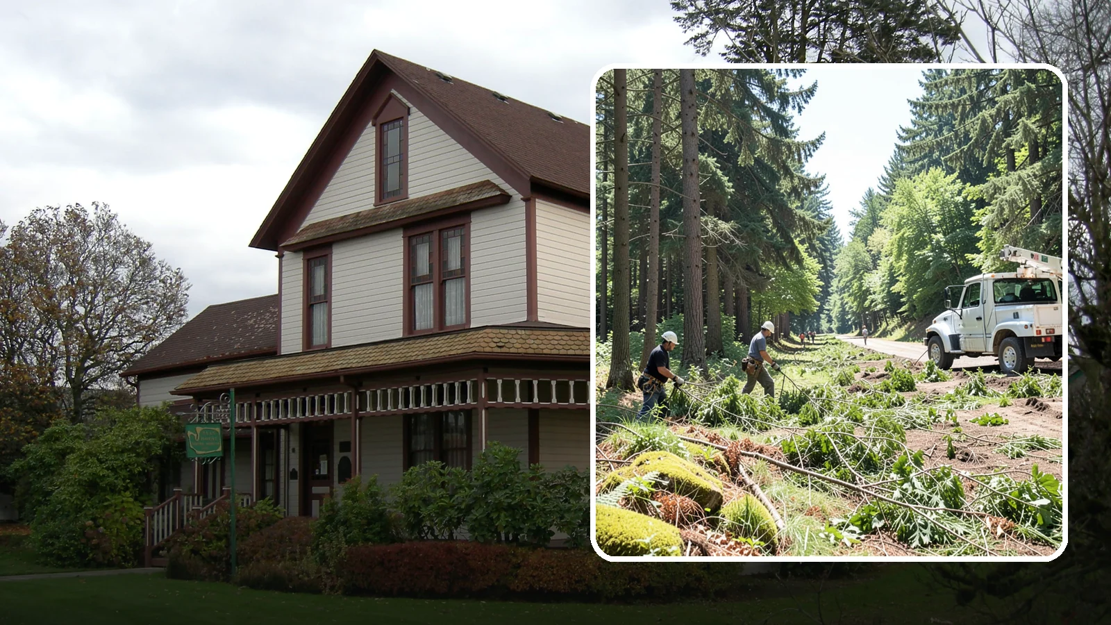 Right-of-way clearing in Sumner, Pierce County, WA - The clearing of vegetation along easements and access corridors.