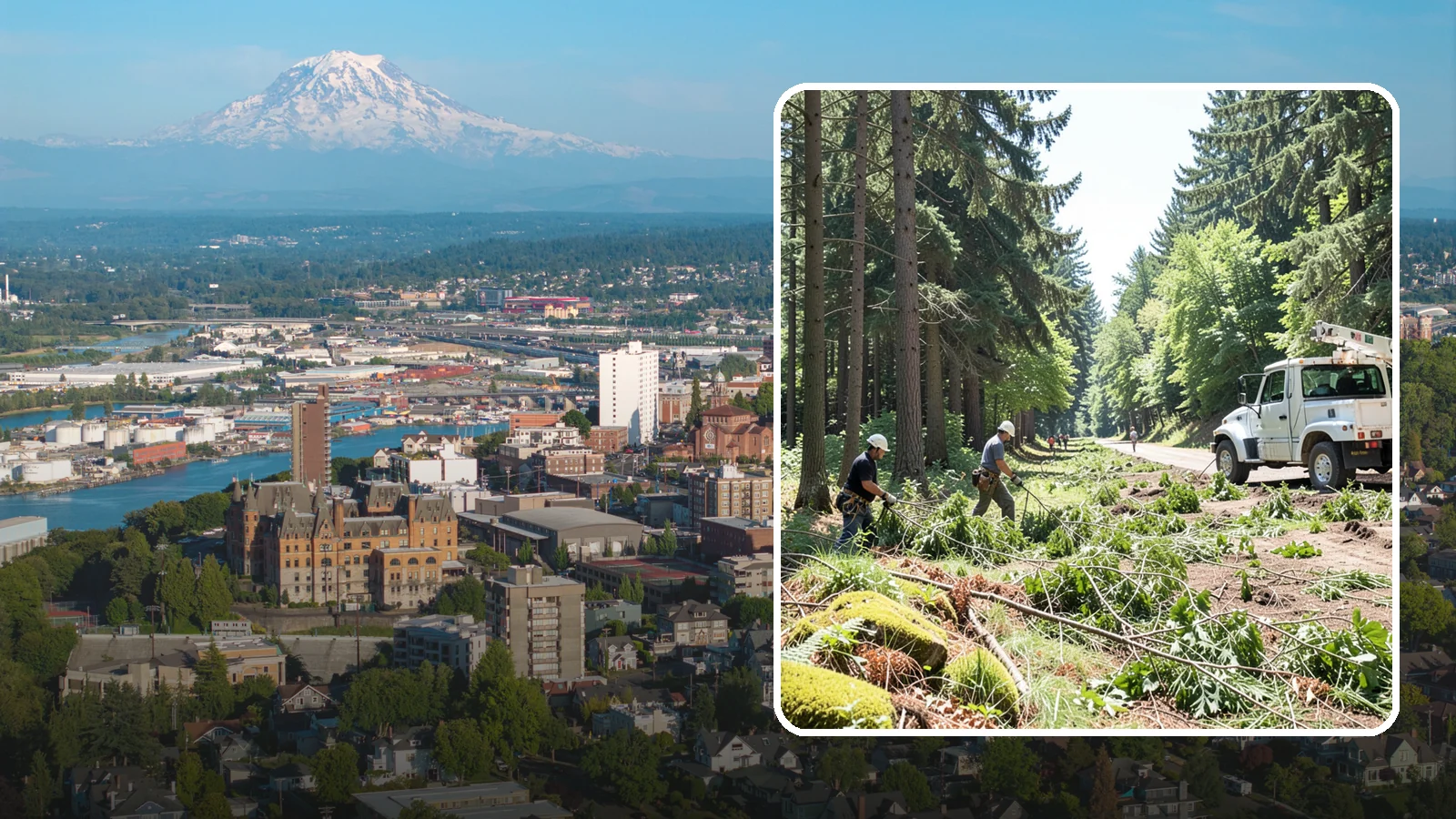 Right-of-way clearing in Tacoma, Pierce County, WA - The clearing of vegetation along easements and access corridors.
