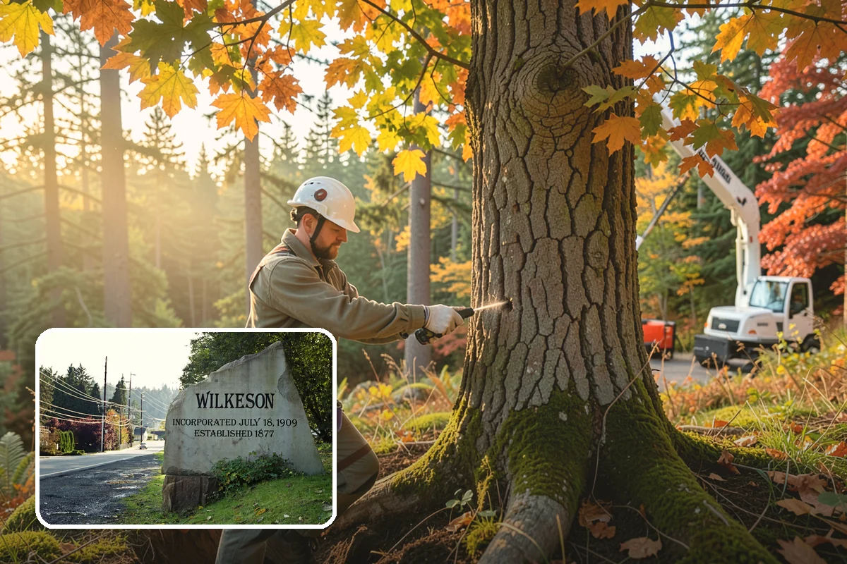 Right-of-way clearing in Wilkeson, Pierce County, WA - Improves access and usability of a site