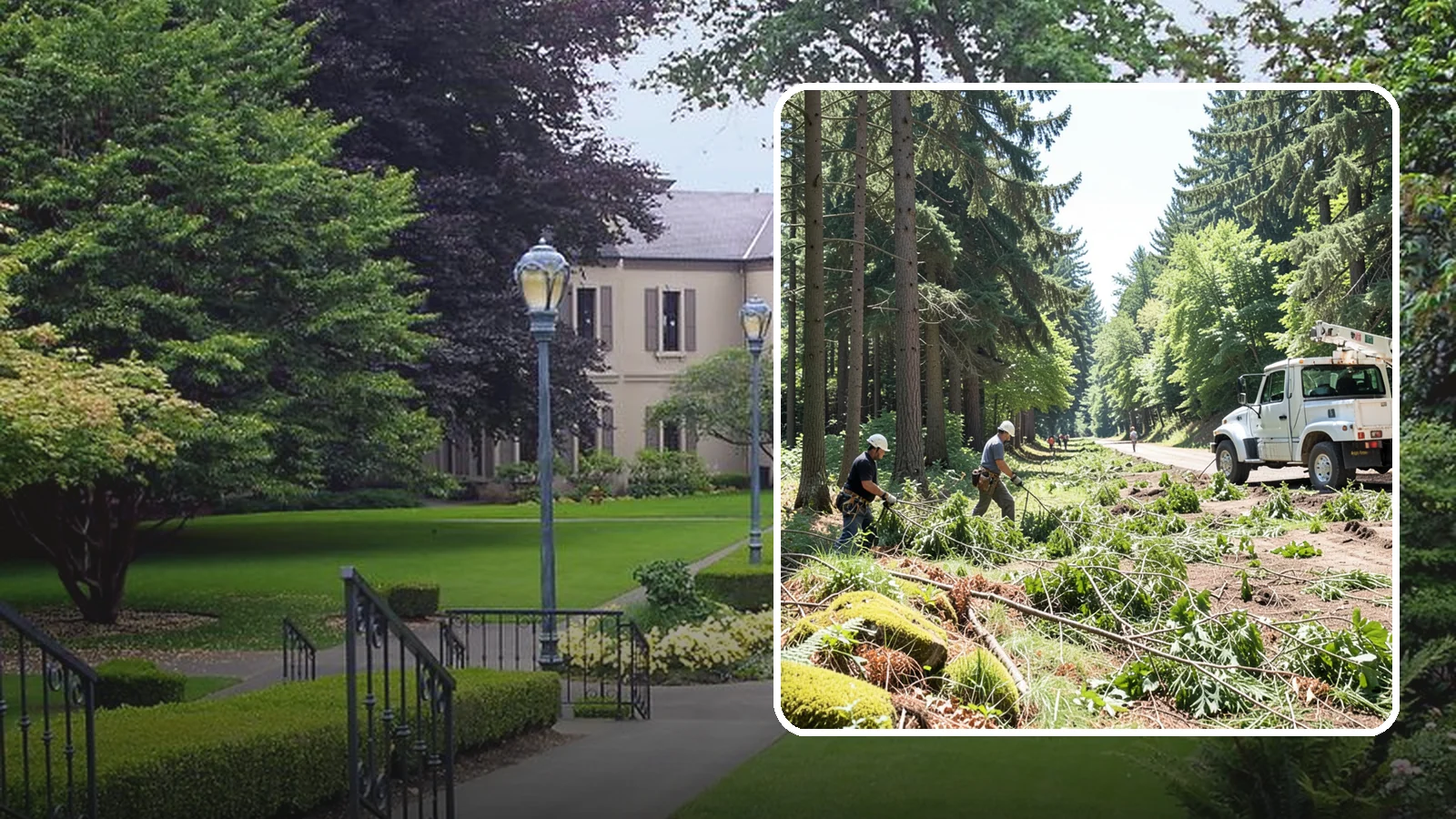 Right-of-way clearing in Woodinville, King County, WA - The clearing of vegetation along easements and access corridors.