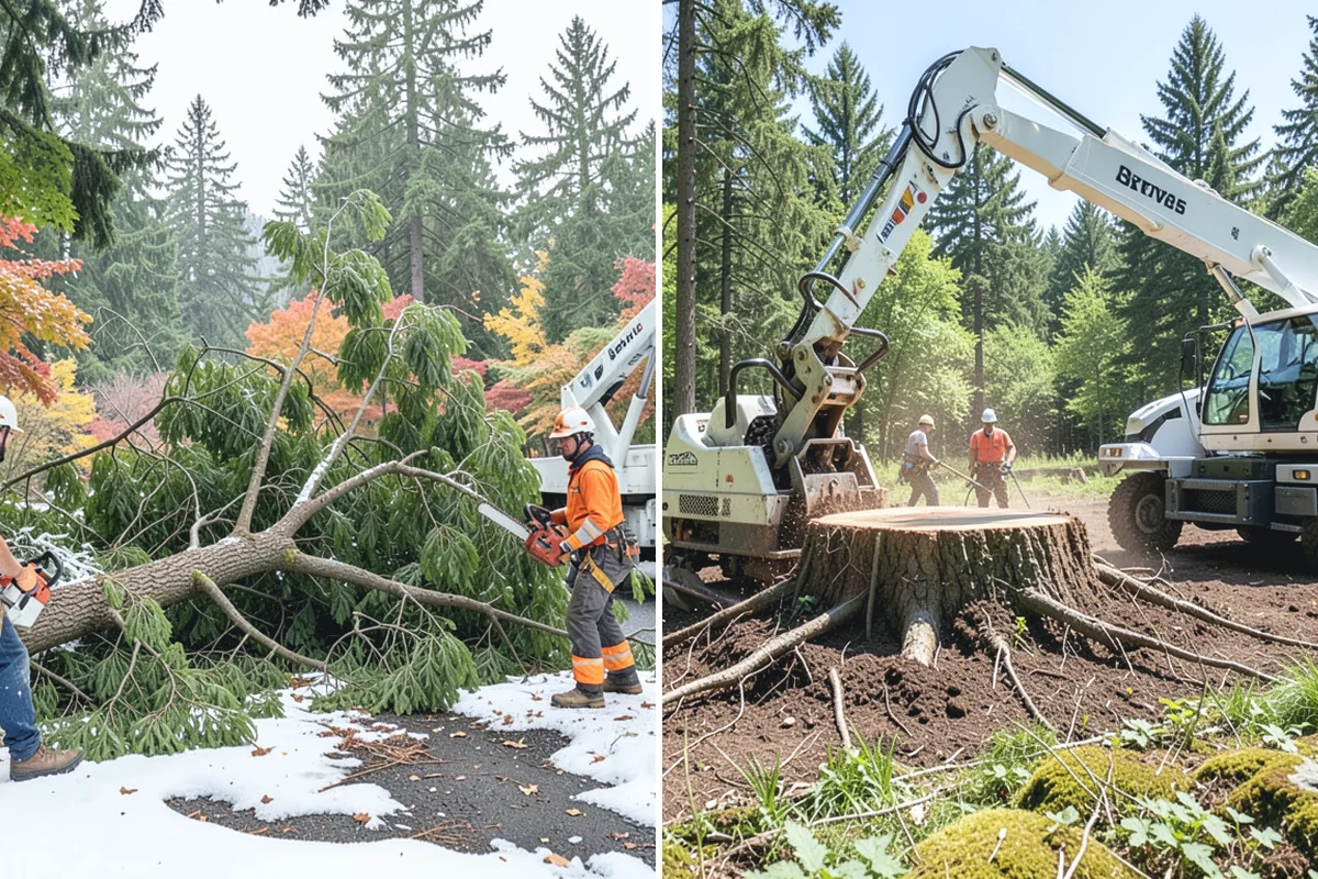 Right-of-way clearing in Woodinville, King County, WA - Assess the site and mark features to protect