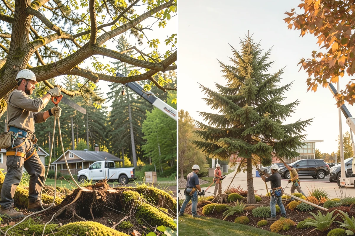 Roof clearance pruning in Carbonado, Pierce County, WA - Assess canopy condition and pruning objectives