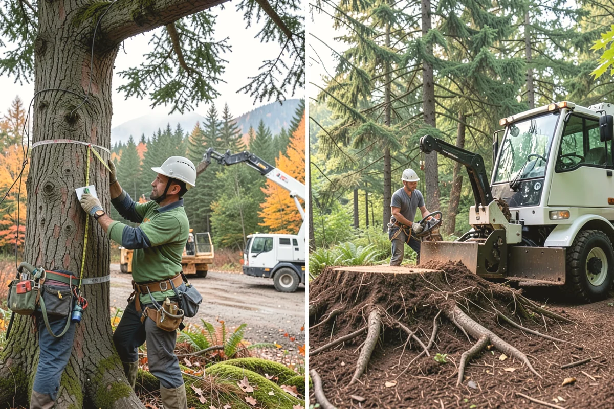 Roof clearance pruning in Carnation, King County, WA - Assess canopy condition and pruning objectives