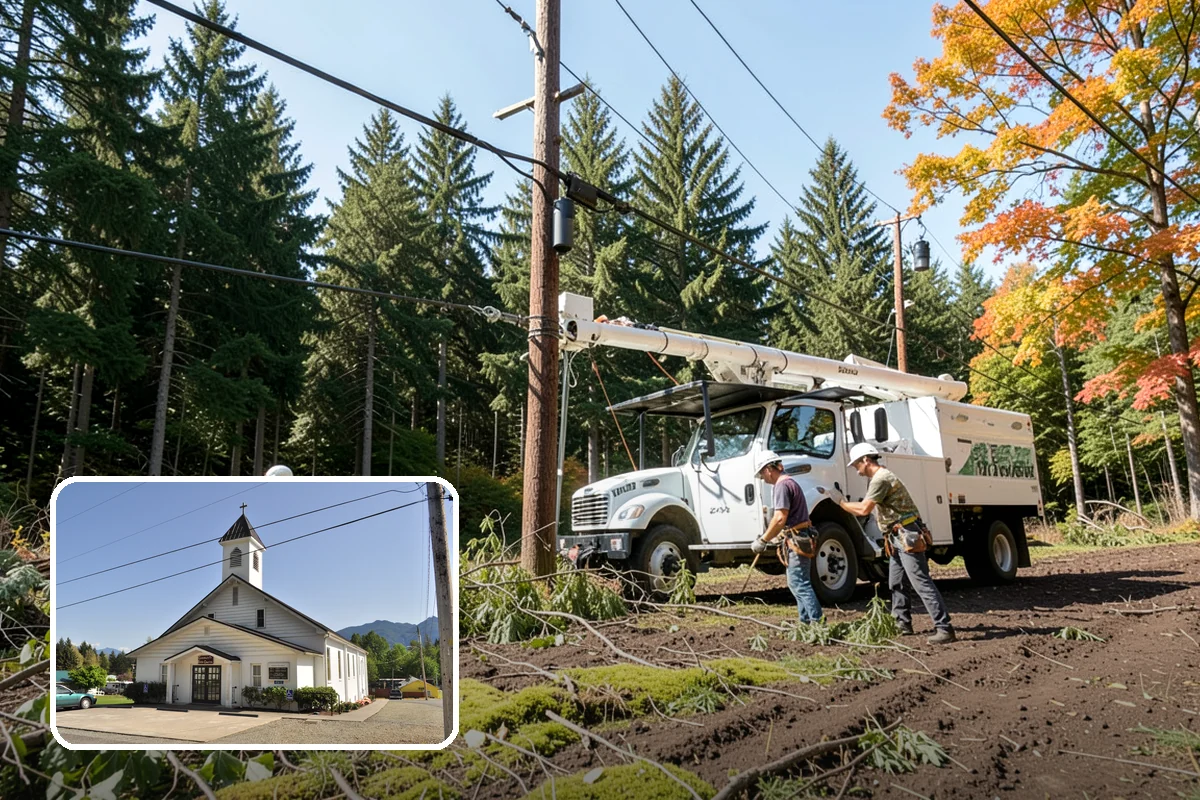 Roof clearance pruning in Concrete, Skagit County, WA - Improves tree structure, health, and appearance