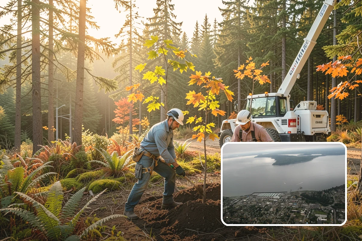 Roof clearance pruning in Des Moines, King County, WA - Improves tree structure, health, and appearance