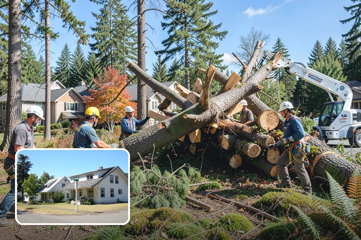 Roof clearance pruning in DuPont, Pierce County, WA - Improves tree structure, health, and appearance
