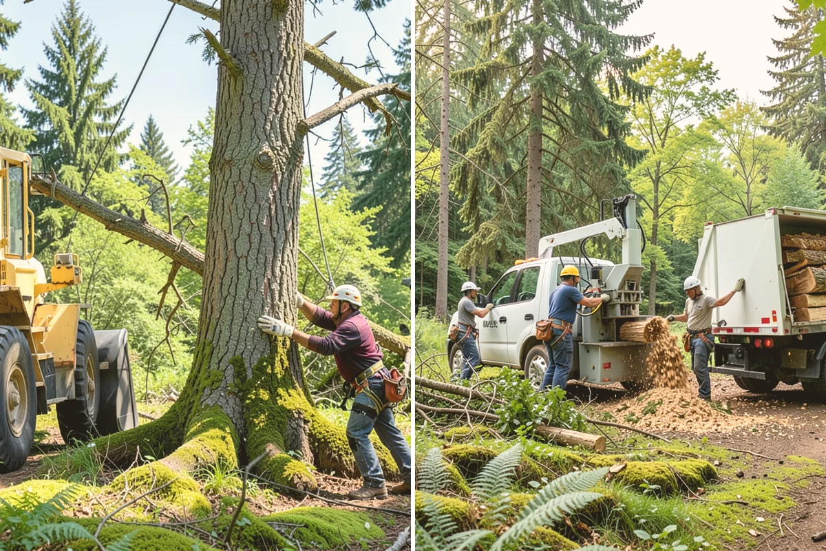 Roof clearance pruning in Eatonville, Pierce County, WA - Assess canopy condition and pruning objectives