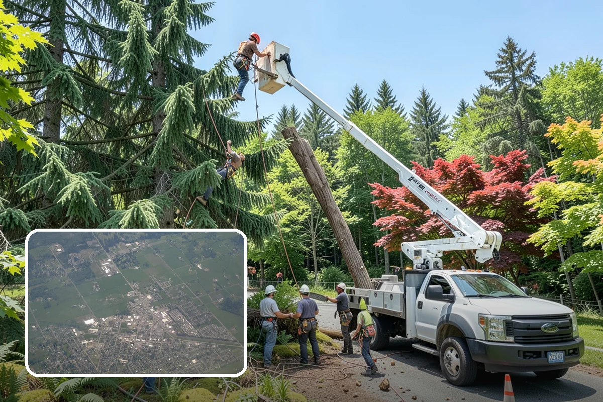 Roof clearance pruning in Enumclaw, King County, WA - Improves tree structure, health, and appearance