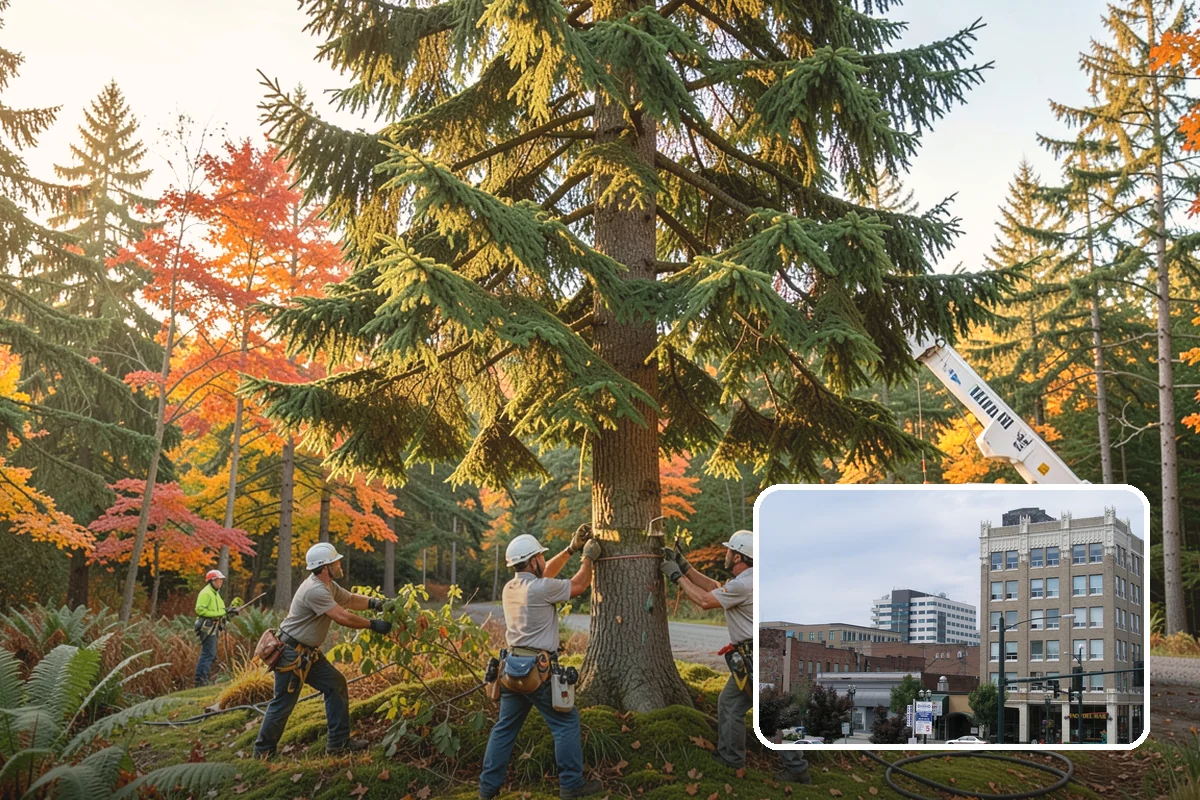 Roof clearance pruning in Everett, Snohomish County, WA - Improves tree structure, health, and appearance