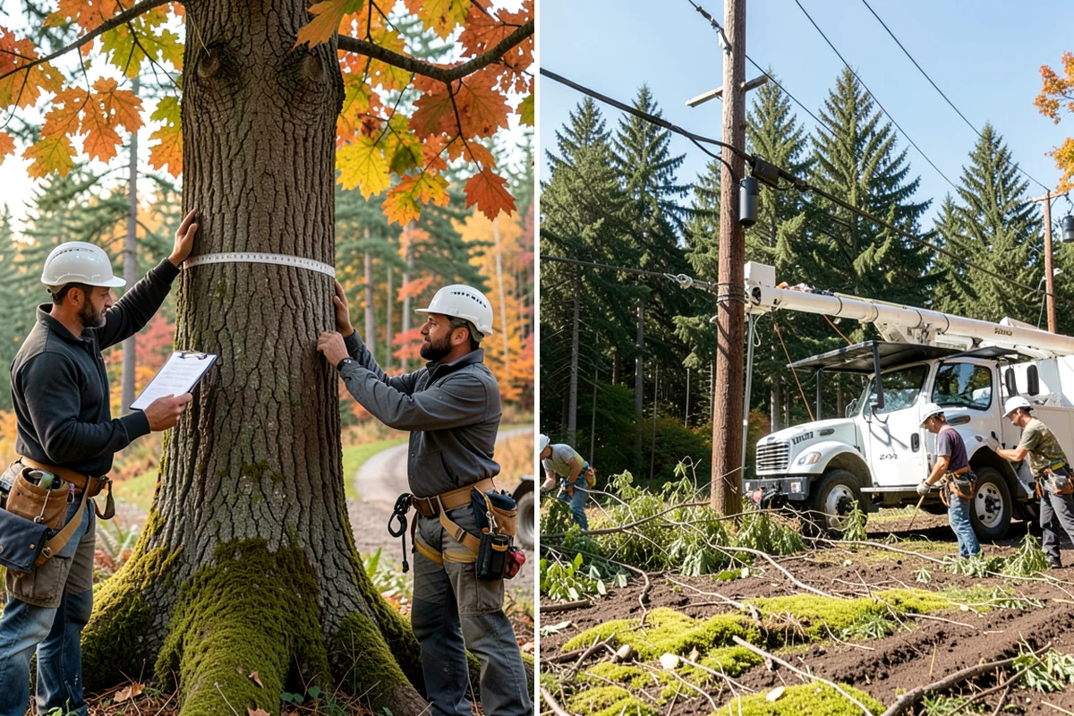 Roof clearance pruning in Federal Way, King County, WA - Assess canopy condition and pruning objectives