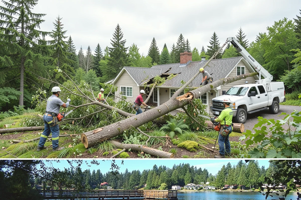 Roof clearance pruning in Federal Way, King County, WA - Work should be scheduled during dormant seasons to minimize stress from over-pruning while adhering to specific timing...