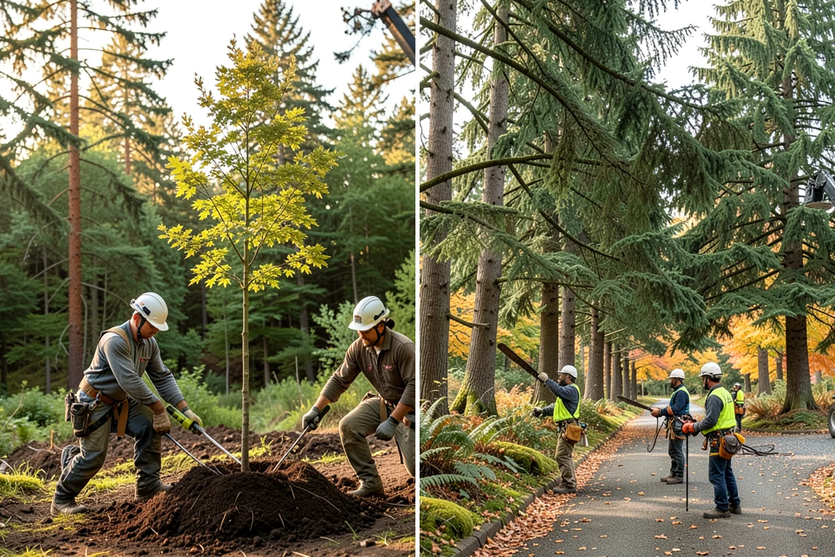 Roof clearance pruning in Gig Harbor, Pierce County, WA - Assess canopy condition and pruning objectives