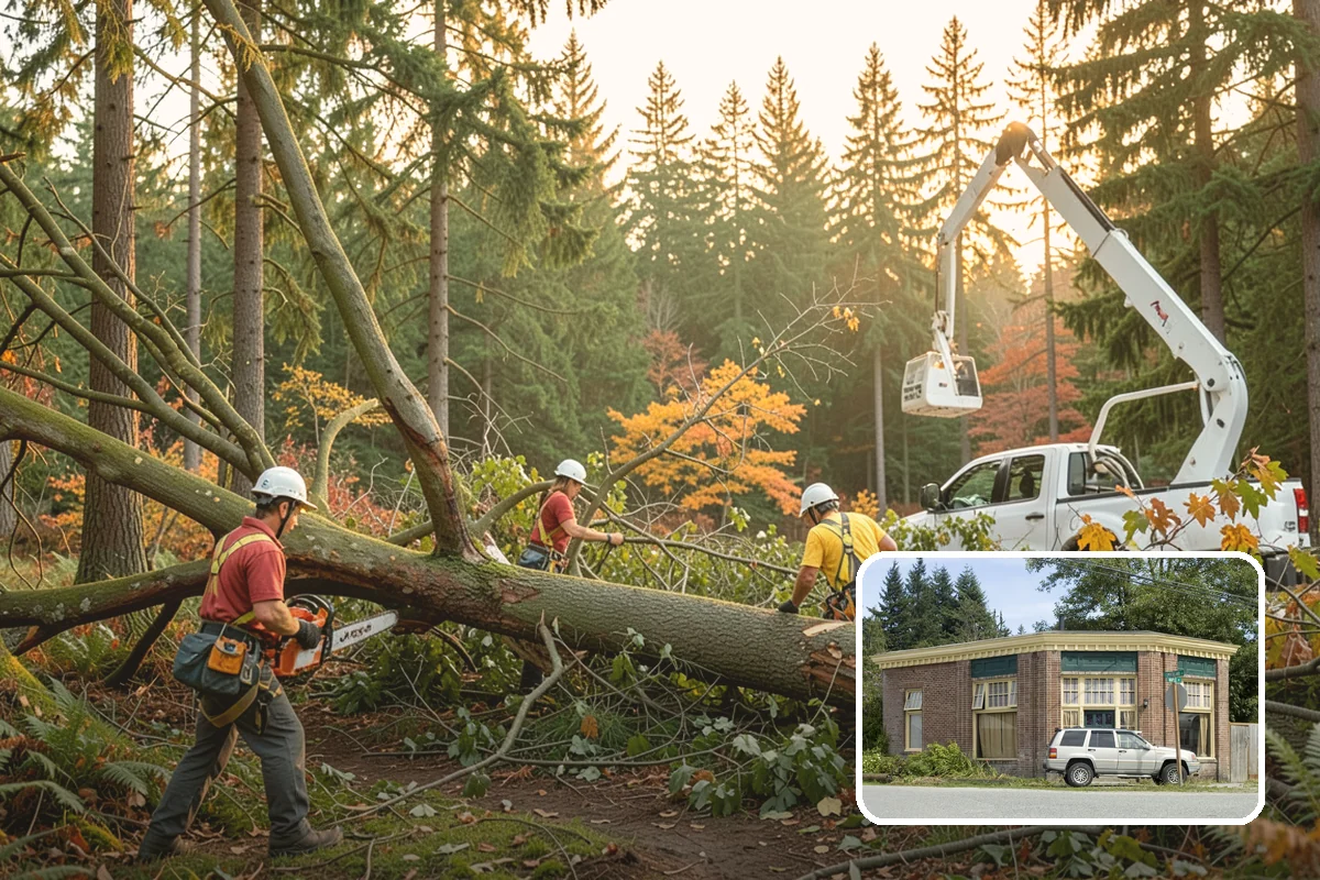 Roof clearance pruning in Hamilton, Skagit County, WA - Improves tree structure, health, and appearance