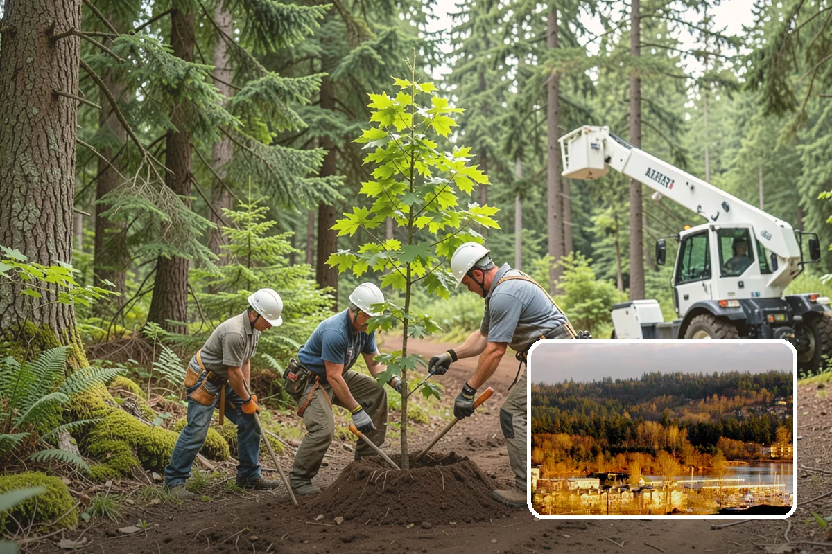 Roof clearance pruning in Kenmore, King County, WA - Improves tree structure, health, and appearance