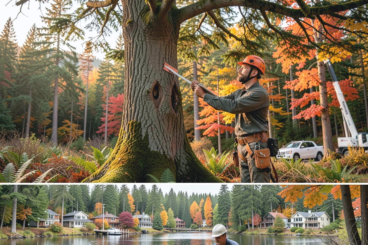 Roof clearance pruning in La Conner, Skagit County, WA - Work should be scheduled during dormant seasons to minimize stress from over-pruning while adhering to specific timing...