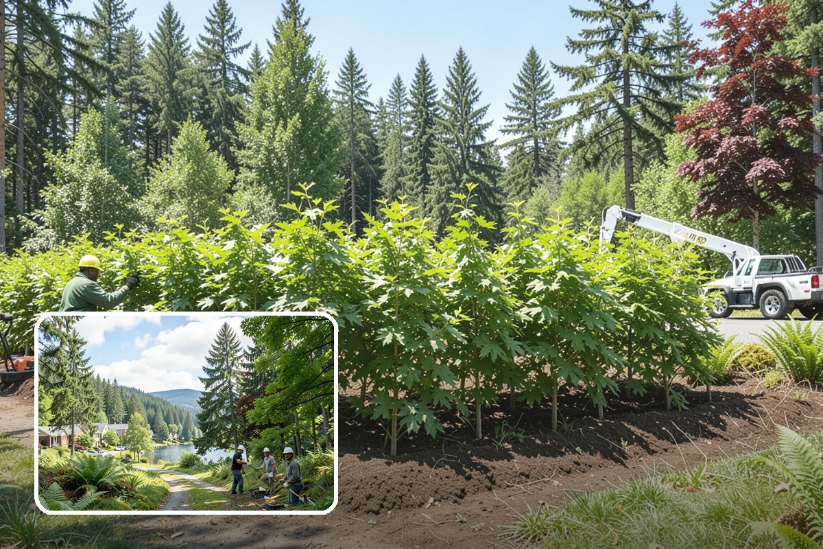Roof clearance pruning in Lake Forest Park, King County, WA - Improves tree structure, health, and appearance