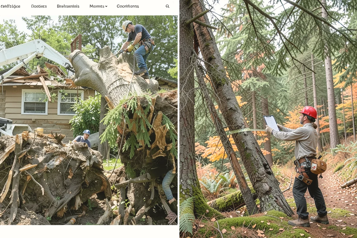 Roof clearance pruning in Lake Stevens, Snohomish County, WA - Assess canopy condition and pruning objectives