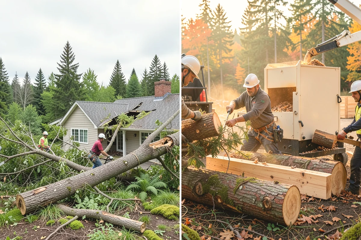 Roof clearance pruning in Mercer Island, King County, WA - Assess canopy condition and pruning objectives