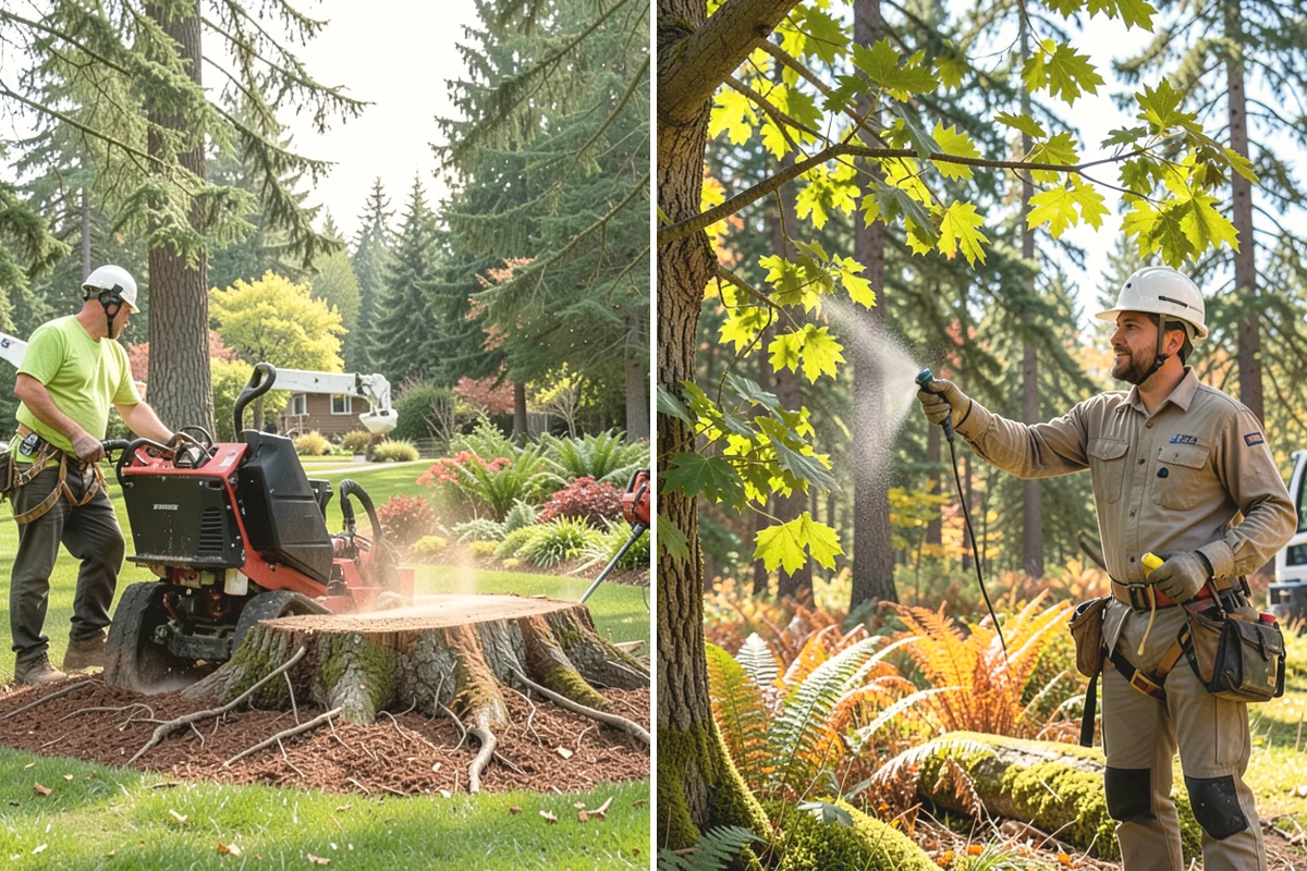 Roof clearance pruning in Mountlake Terrace, Snohomish County, WA - Assess canopy condition and pruning objectives