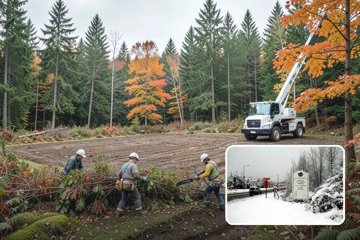 Roof clearance pruning in Newcastle, King County, WA - Improves tree structure, health, and appearance