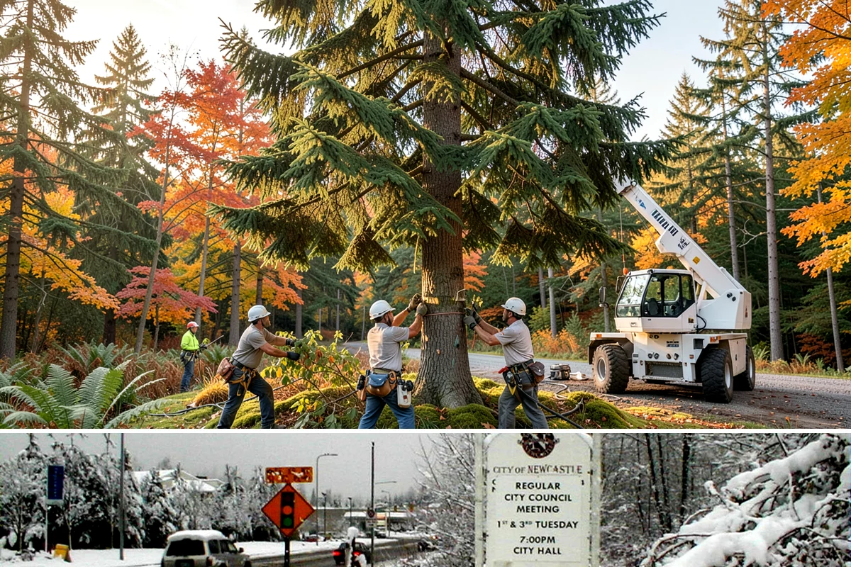 Roof clearance pruning in Newcastle, King County, WA - Work should be scheduled during dormant seasons to minimize stress from over-pruning while adhering to specific timing...