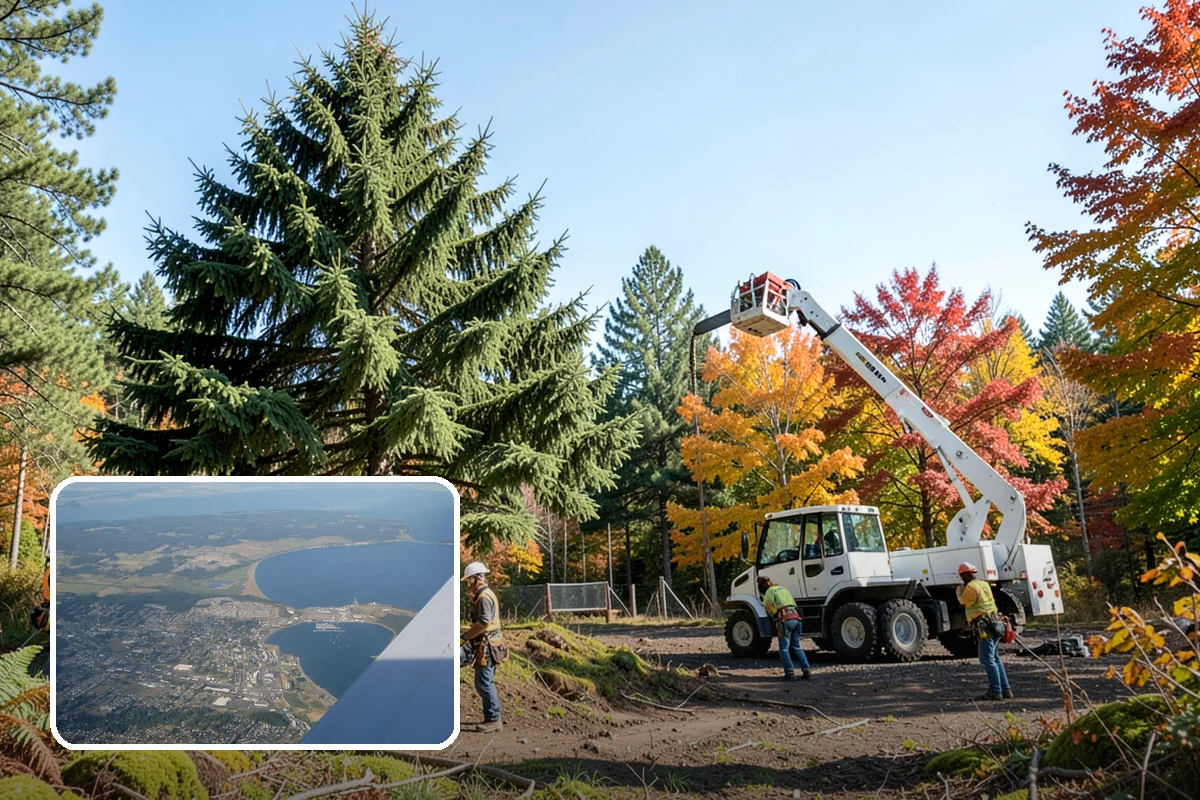 Roof clearance pruning in Oak Harbor, Island County, WA - Improves tree structure, health, and appearance