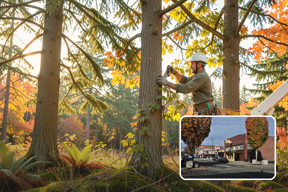 Roof clearance pruning in Puyallup, Pierce County, WA - Improves tree structure, health, and appearance