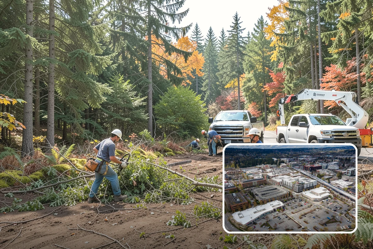 Roof clearance pruning in Redmond, King County, WA - Improves tree structure, health, and appearance