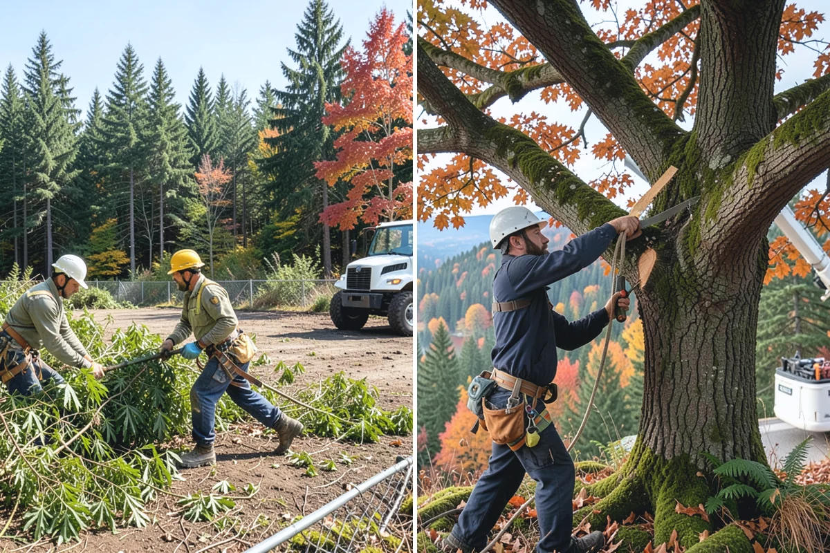 Roof clearance pruning in Renton, King County, WA - Assess canopy condition and pruning objectives
