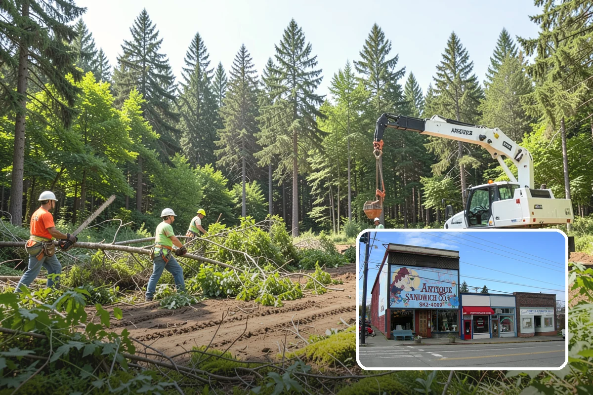 Roof clearance pruning in Ruston, Pierce County, WA - Improves tree structure, health, and appearance