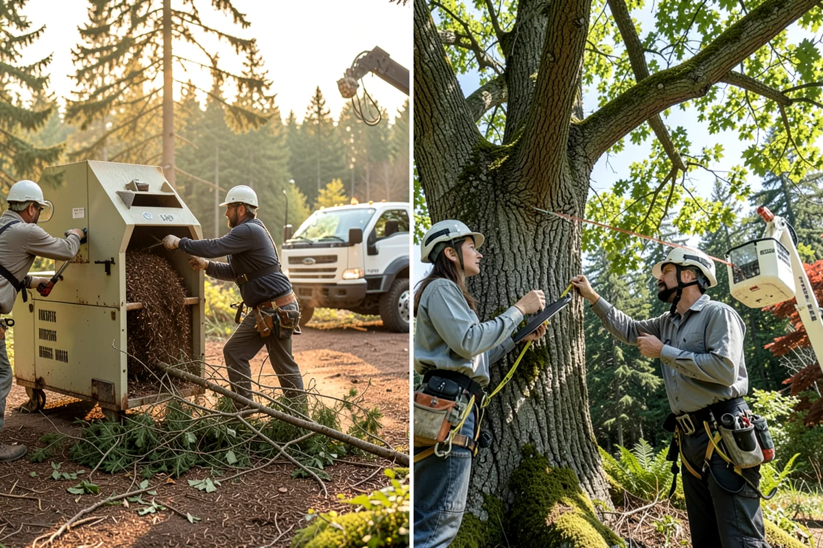 Roof clearance pruning in Seattle, King County, WA - Assess canopy condition and pruning objectives