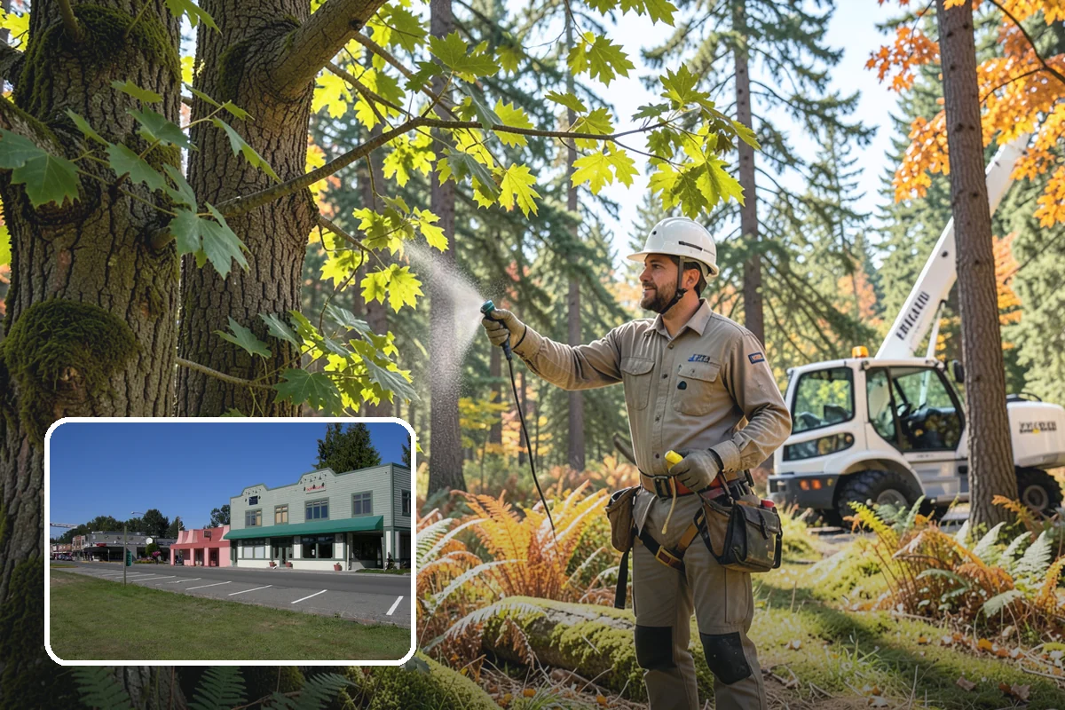 Roof clearance pruning in Snoqualmie, King County, WA - Improves tree structure, health, and appearance
