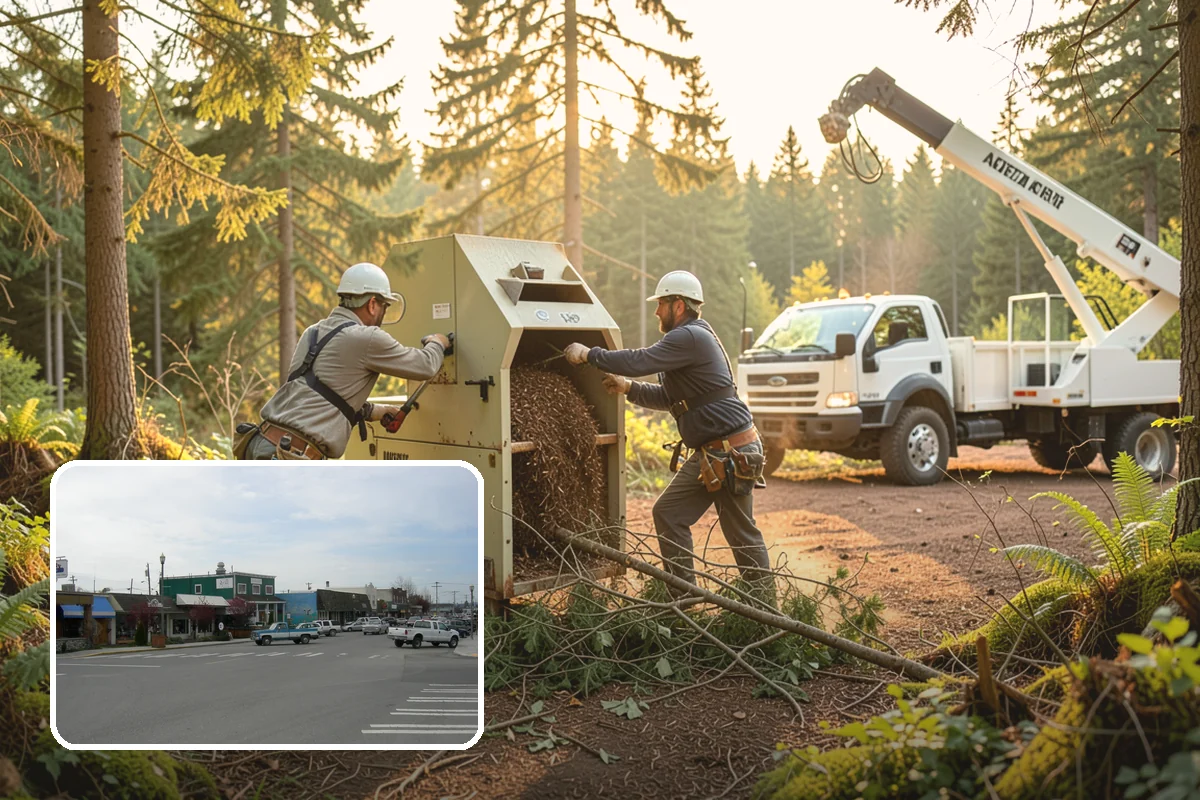 Roof clearance pruning in Stanwood, Snohomish County, WA - Improves tree structure, health, and appearance