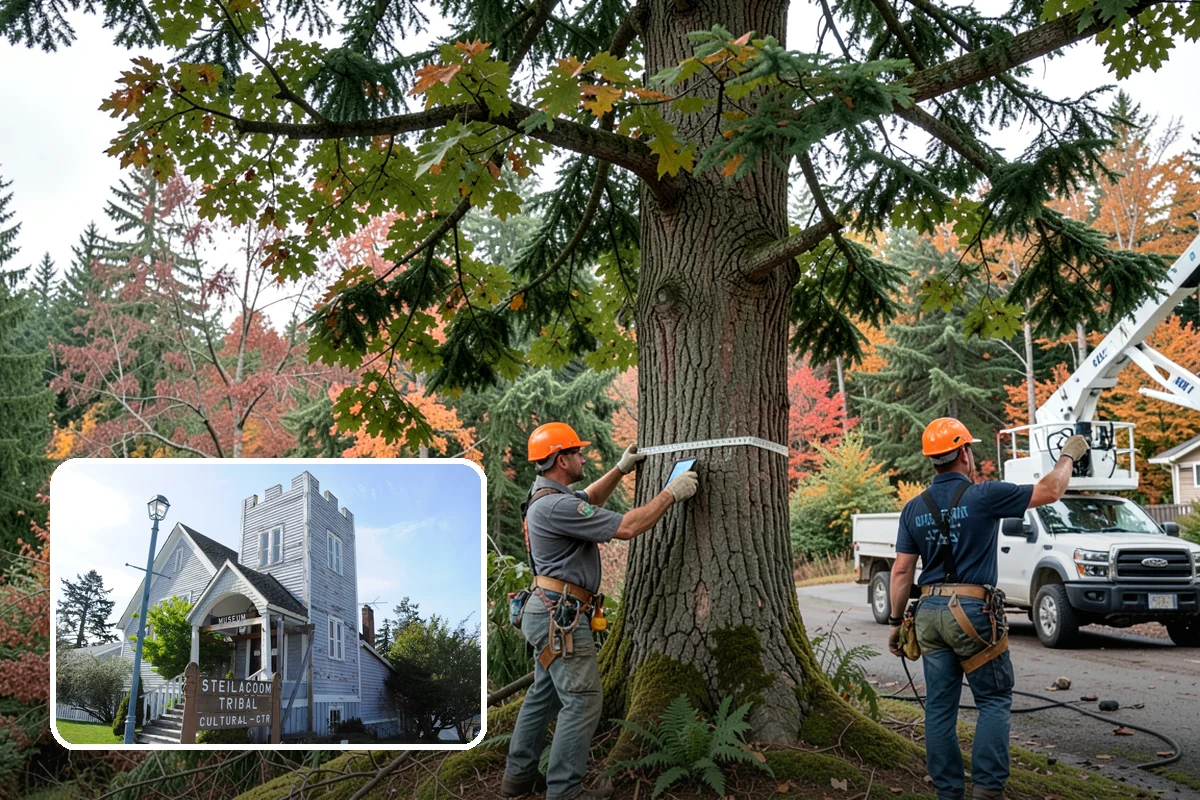 Roof clearance pruning in Steilacoom, Pierce County, WA - Improves tree structure, health, and appearance