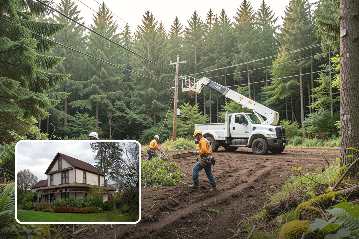 Roof clearance pruning in Sumner, Pierce County, WA - Improves tree structure, health, and appearance