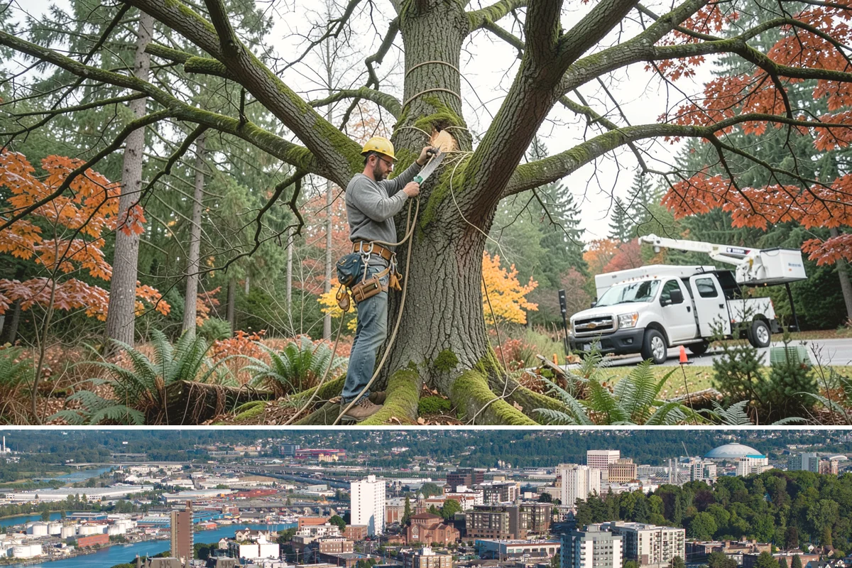 Roof clearance pruning in Tacoma, Pierce County, WA - Work should be scheduled during dormant seasons to minimize stress from over-pruning while adhering to specific timing...