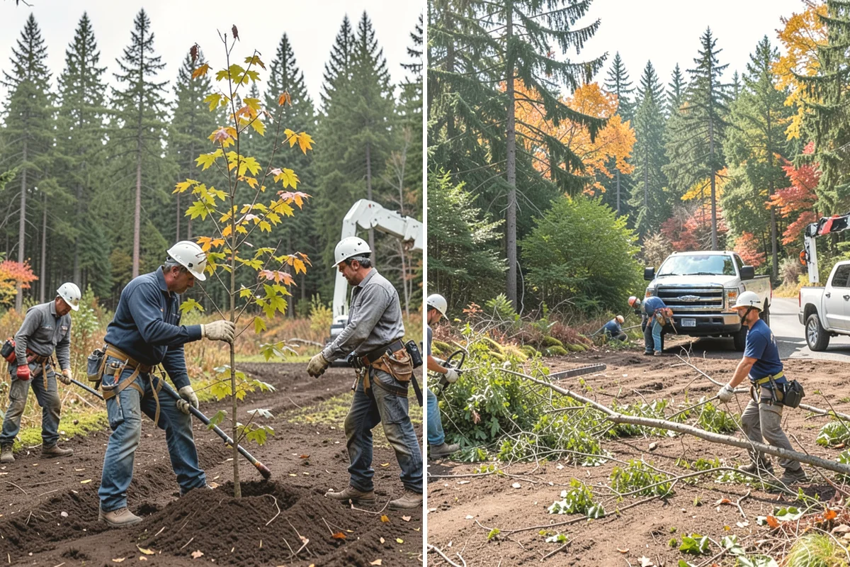 Roof clearance pruning in Tukwila, King County, WA - Assess canopy condition and pruning objectives
