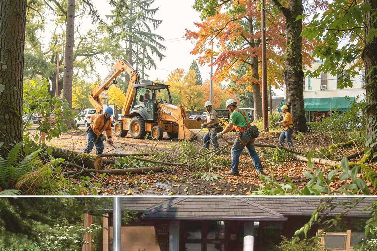 Roof clearance pruning in Yarrow Point, King County, WA - Work should be scheduled during dormant seasons to minimize stress from over-pruning while adhering to specific timing...