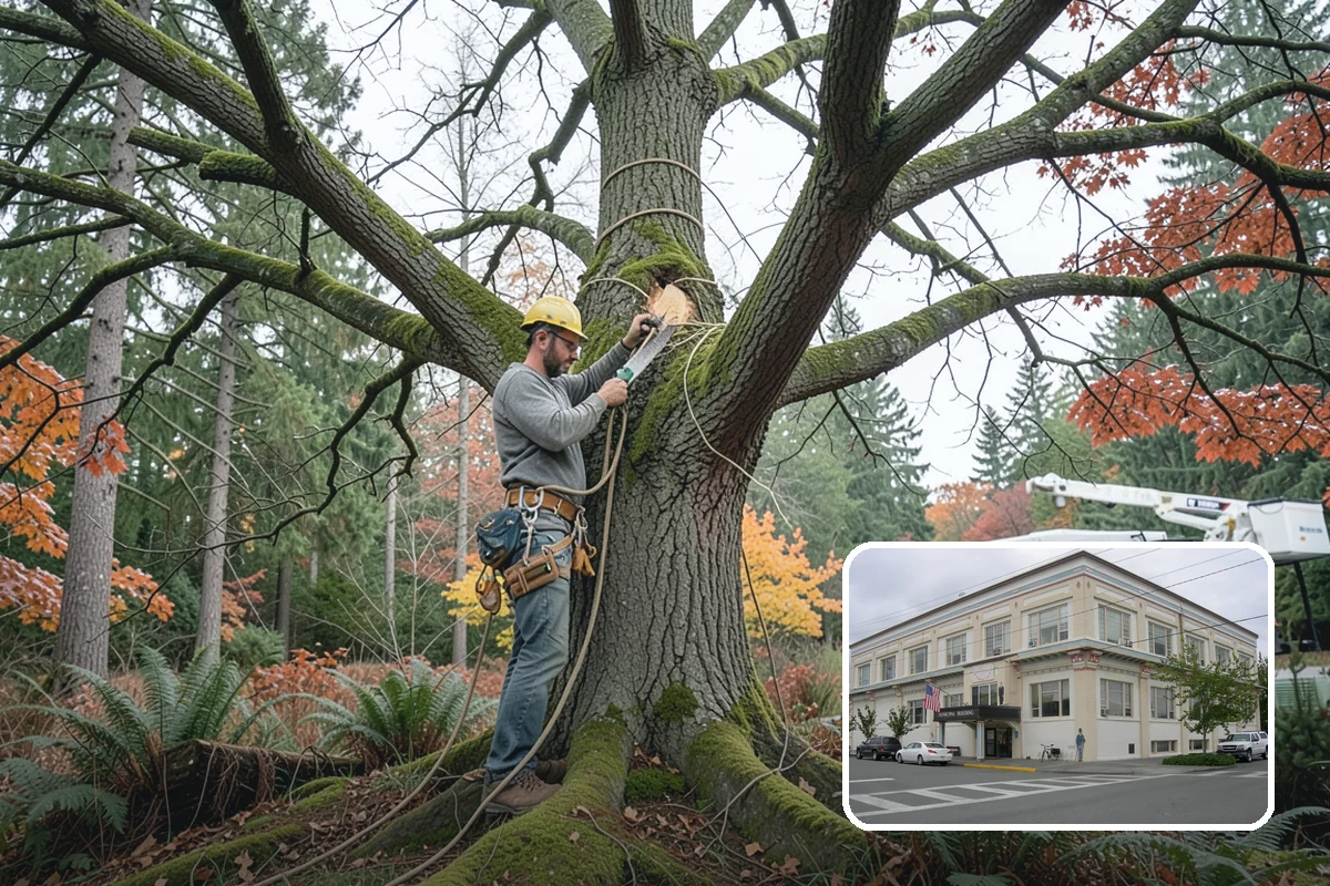 Root collar excavation in Anacortes, Skagit County, WA - Supports long-term tree health and stability