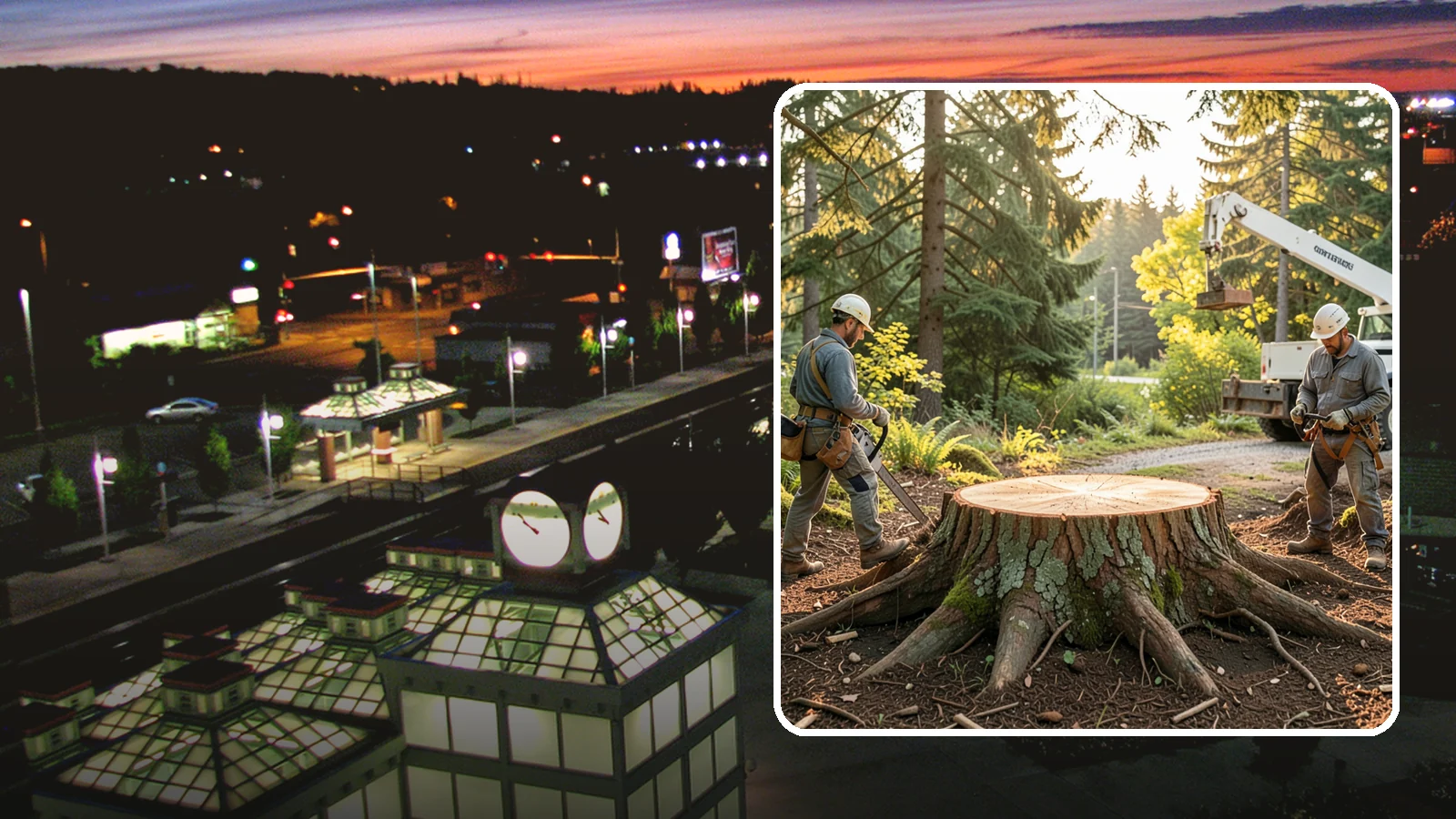 Root collar excavation in Auburn, King County, WA - The careful exposure of the root collar to relieve burial or girdling.