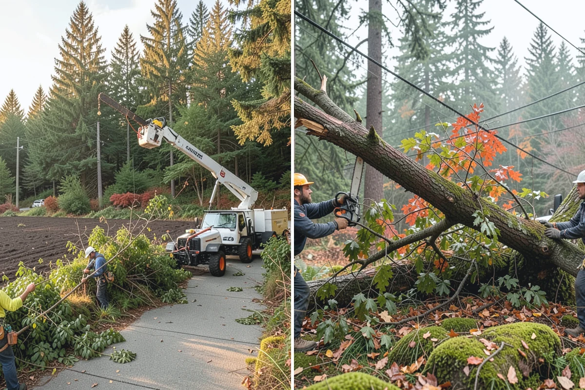 Root collar excavation in Beaux Arts Village, King County, WA - Inspect the tree and its site