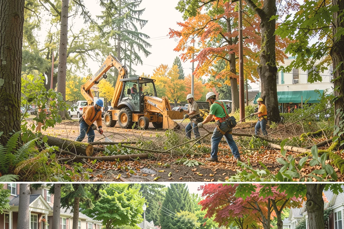 Root collar excavation in Beaux Arts Village, King County, WA - This service can be performed year-round in the Puget Sound region but may require specialized equipment during wet seasons to...